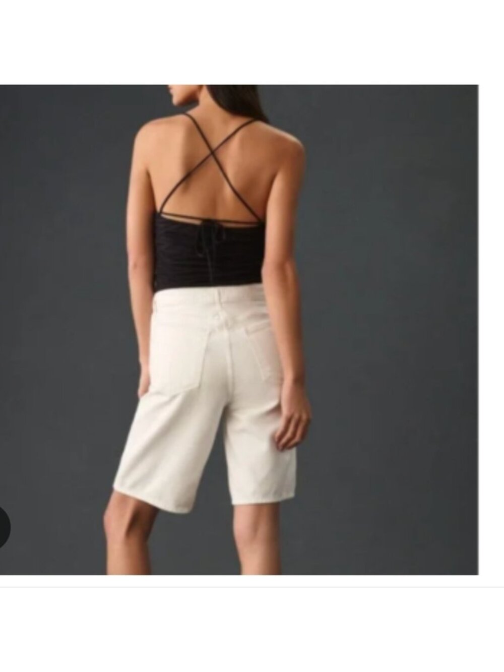 Agolde White Denim Jorts Shorts - Picture 10 of 10